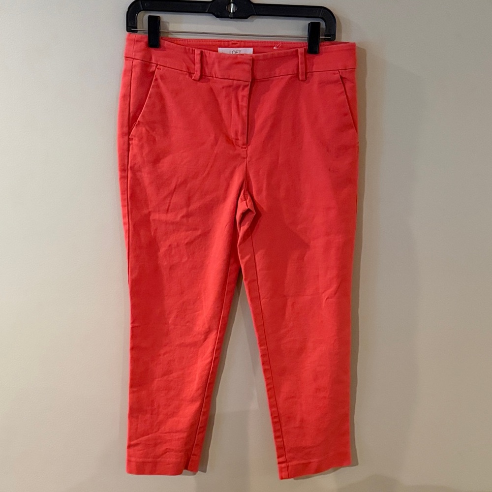 5/$25!! LOFT Coral Super Soft Chino